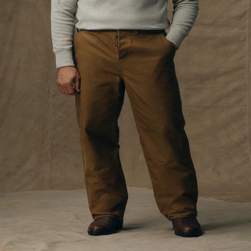 Oil Finish Double Tin Cloth Pants - Dark Tan