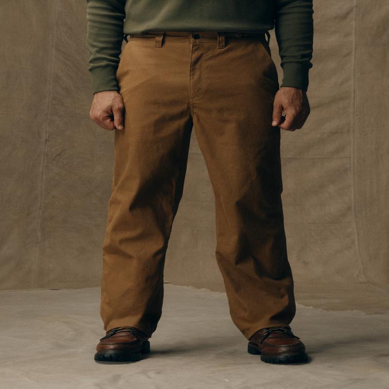 Oil Finish Single Tin Cloth Pants - Dark Tan