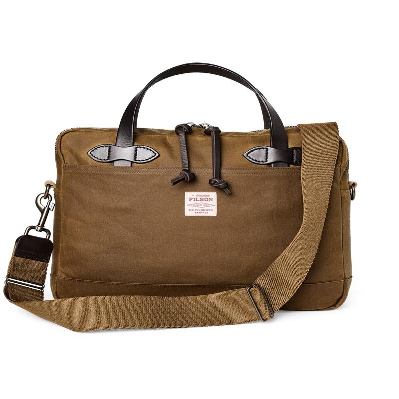 Tin Cloth Compact Briefcase - Dark Tan