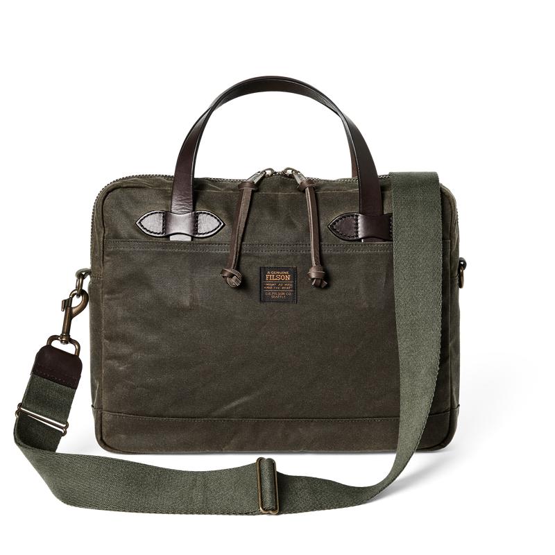 Tin Cloth Compact Briefcase - Otter Green