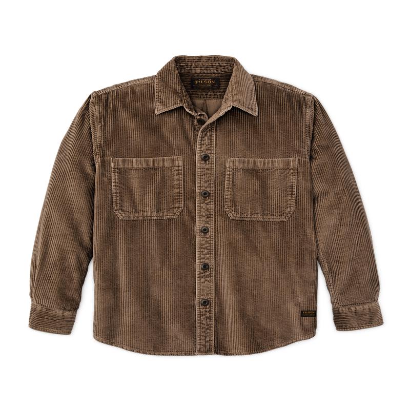 6-wale Corduroy Shirt - Brown