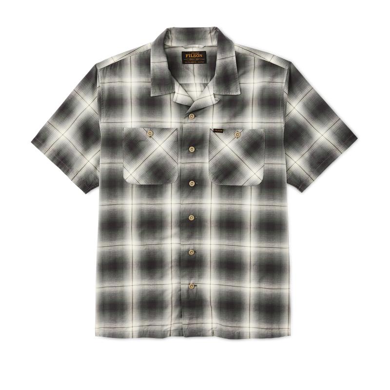 Greenwood Short Sleeve Camp Shirt - Olive / Beige Ombre