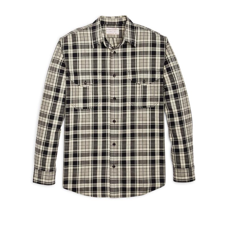 Lightweight Alaskan Guide Shirt - Cream / Black / Gray Plaid