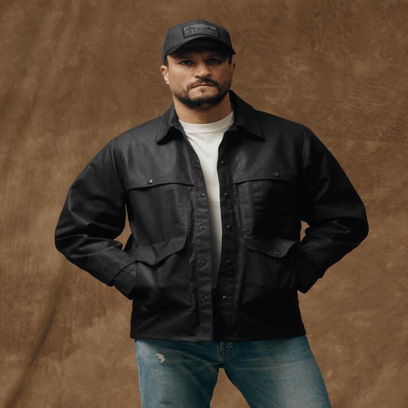 Lined Tin Cloth Cruiser Jacket - Black