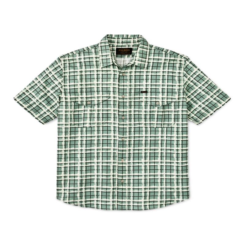 Short Sleeve Lightweight Alaskan Guide Shirt  - Deep Sea / Speckle Plaid