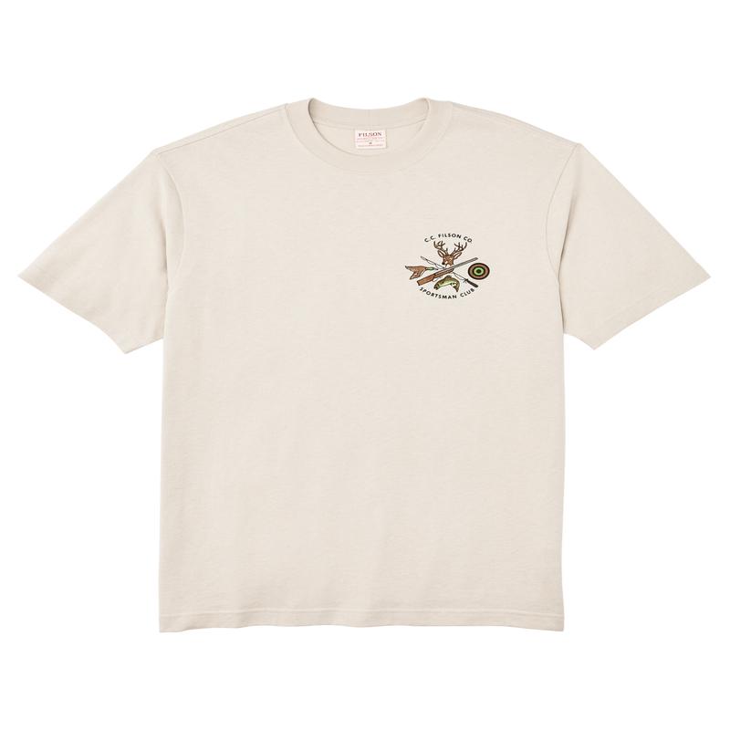 Short Sleeve Sportsman Club Graphic T-shirt (frontier) - Cliff Gray / Sportsman Club