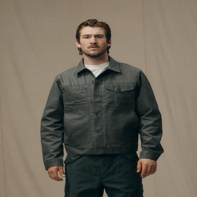 Tin Cloth Short Lined Cruiser Jacket - Castor Gray