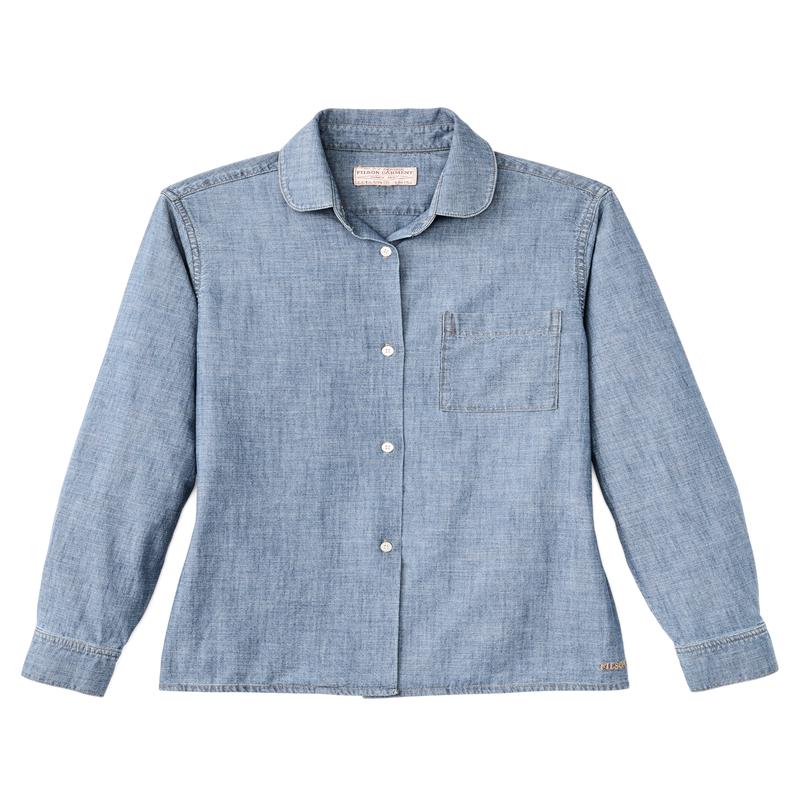 Women's Chambray Shirt - Light Indigo Chambray