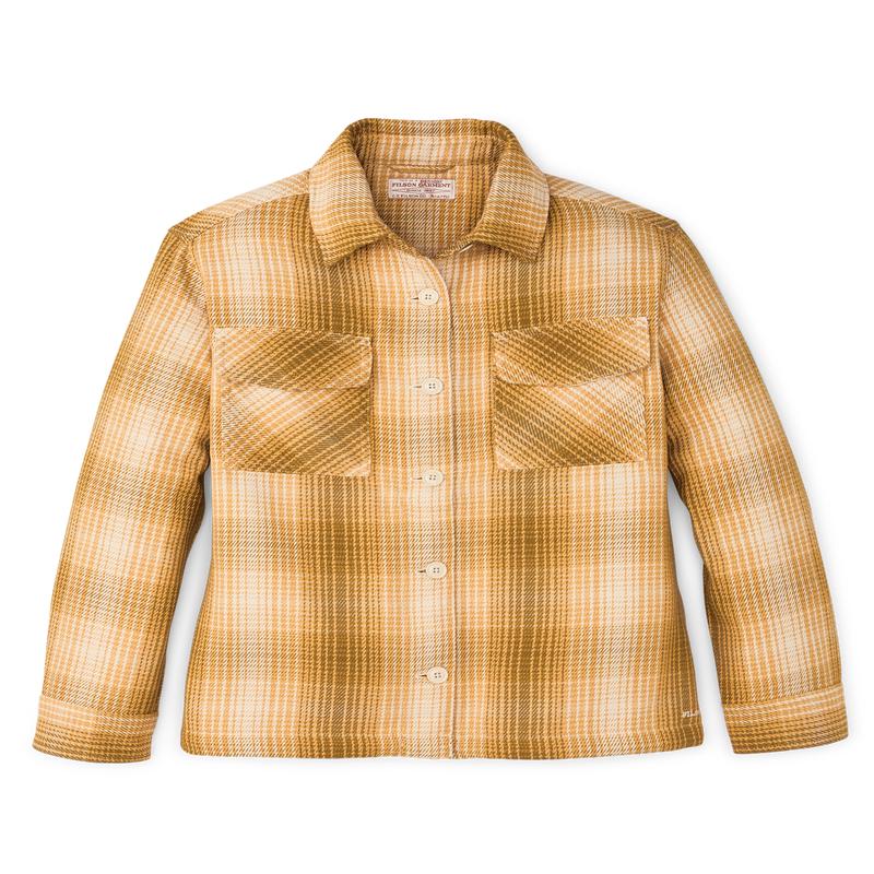 Women's Deer Island Jac-shirt - Ochre / Cream Plaid