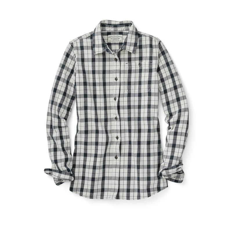 Women's Vintage Wash Alaskan Guide Shirt - Cream/black