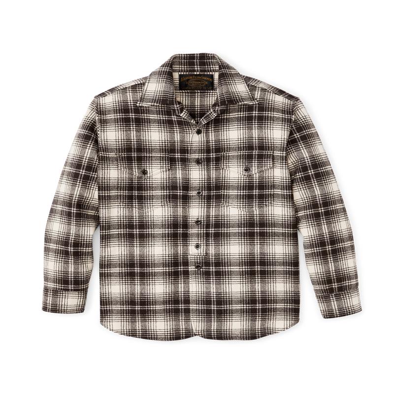 1922 Archive Wool Shirt - Cream / Dark Brown Plaid