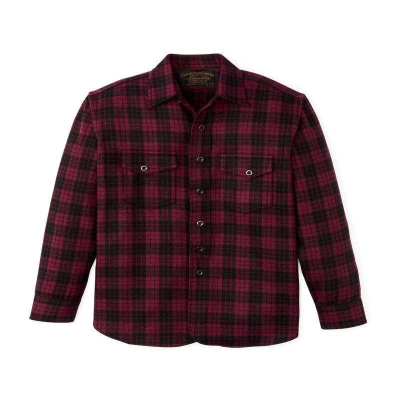 1922 Archive Wool Shirt - Deep Crimson / Black Plaid