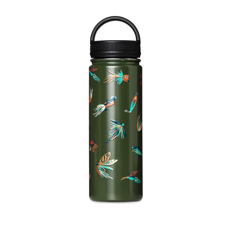Insulated Water Bottle - Green / Wildlife