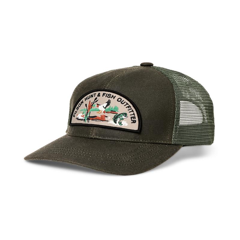 Logger Mesh Cap - Otter Green /  Hunt Fish
