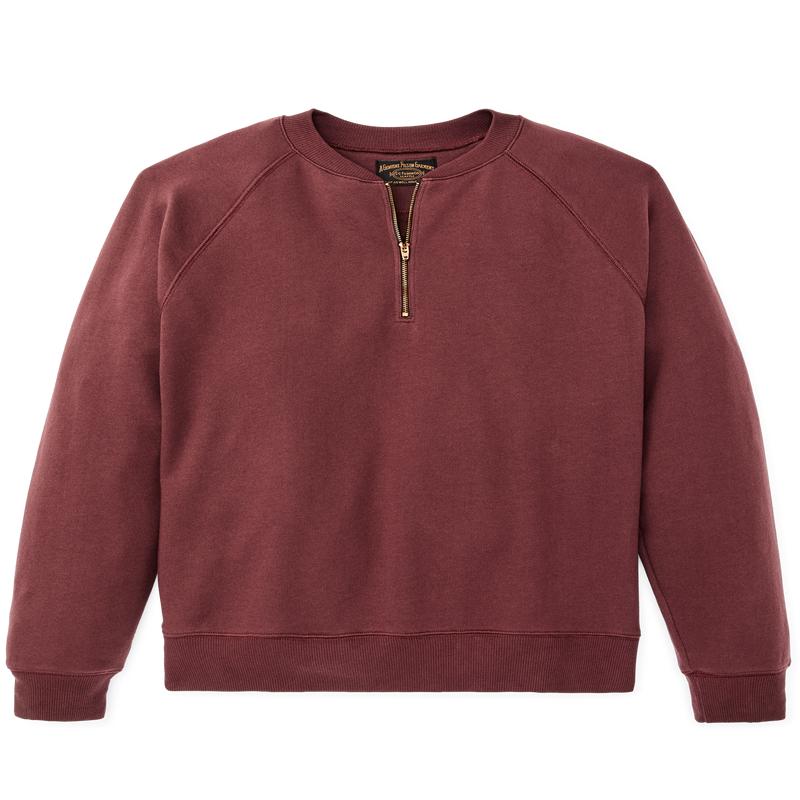 Quarter-zip Terry Sweatshirt - Wine