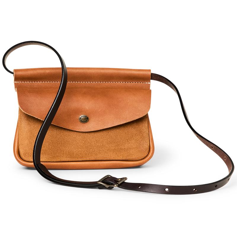 Suede Leather Convertible Field Bag - Saddle Brown