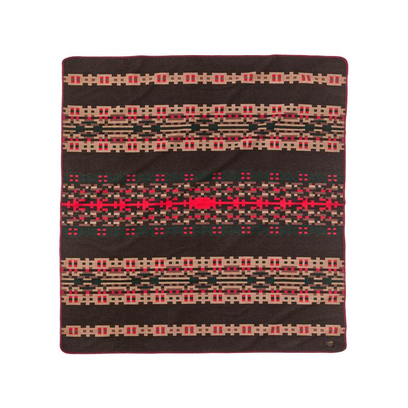Wool-blend Blanket - Brown / Port Multi