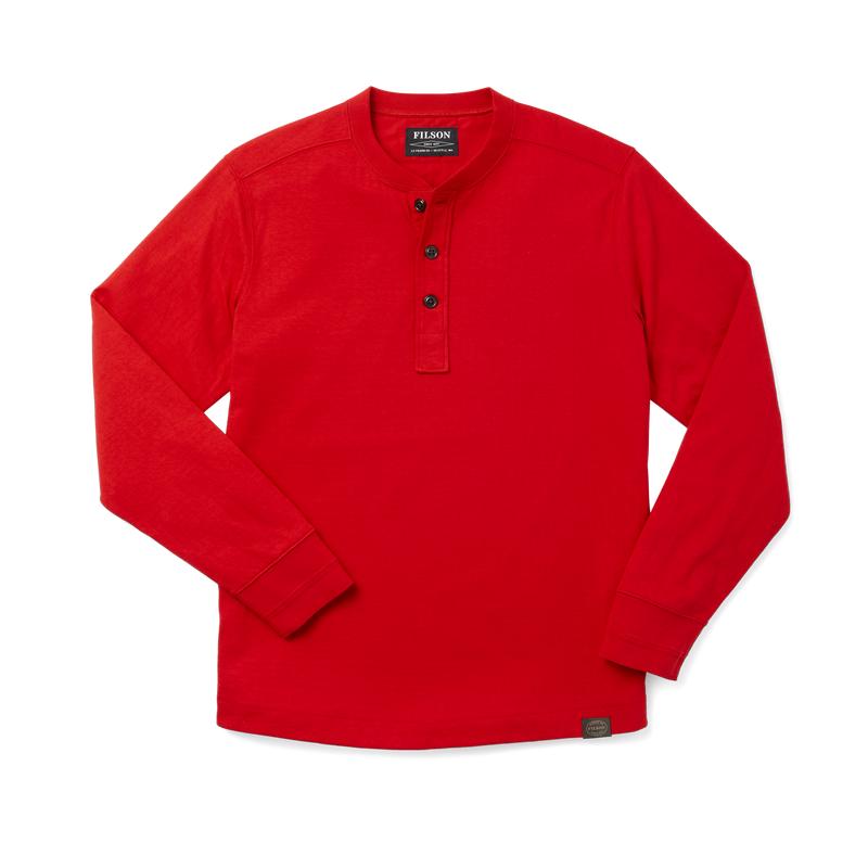 Double Layer Henley - Red