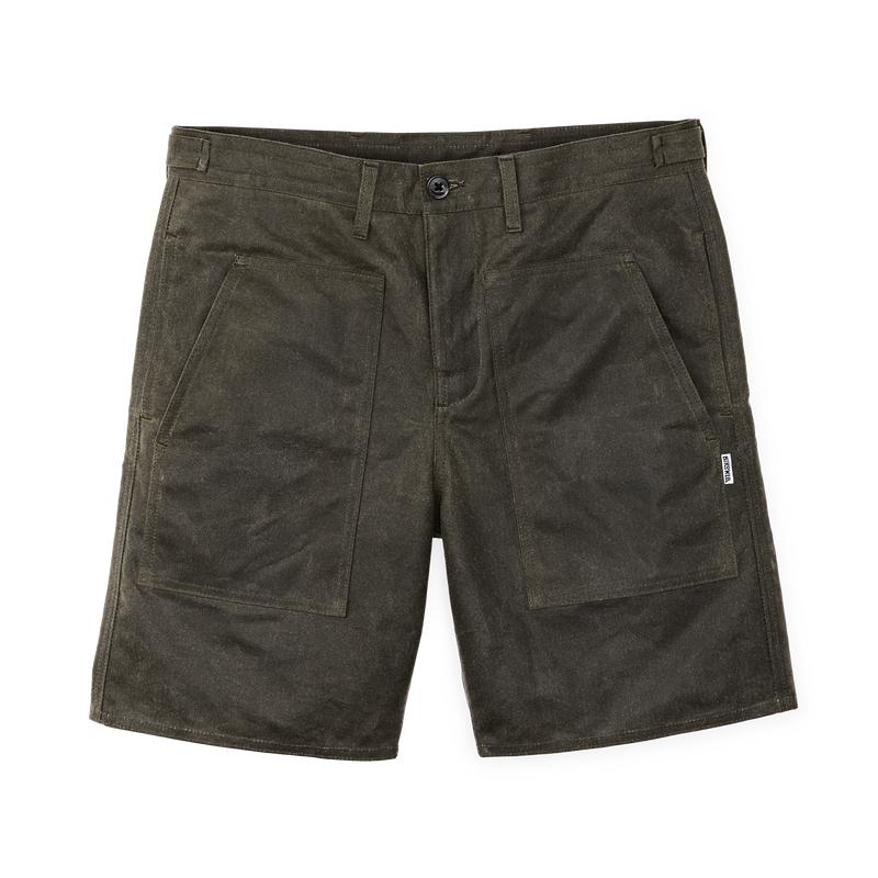 Filson X Birdwell Beach Britches Tin Cloth Tac Shorts  - Otter Green