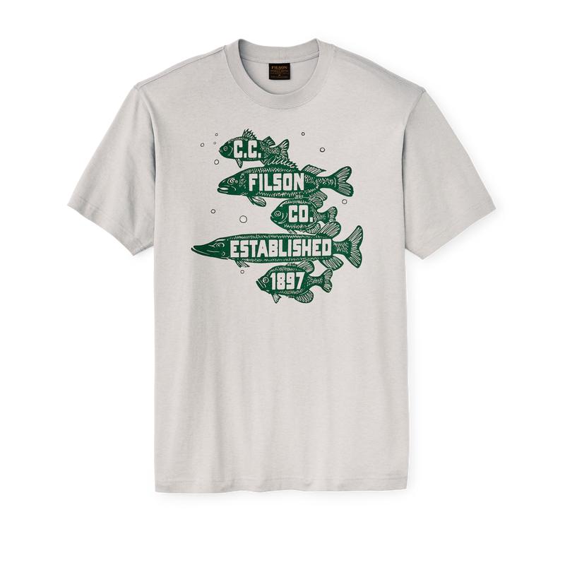 Frontier Graphic T-shirt - Fog / Fish Stack