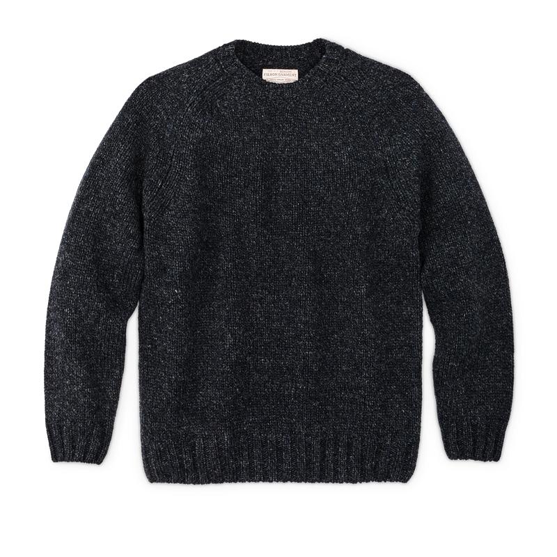 Heritage 3-gauge Wool Sweater - Slate / Navy Melange