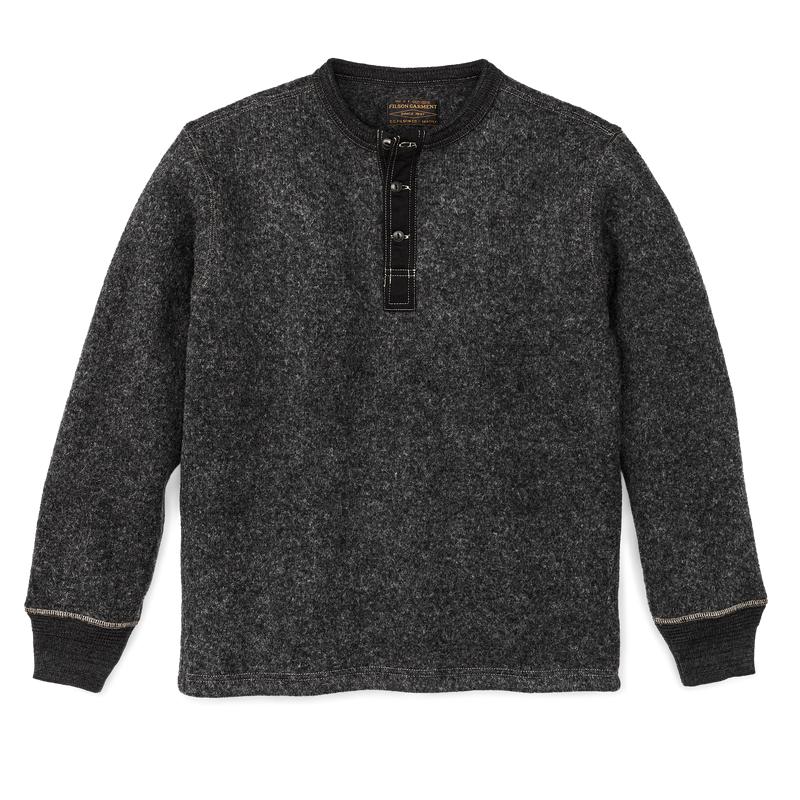 Keyport Wool Henley - Charcoal Heather