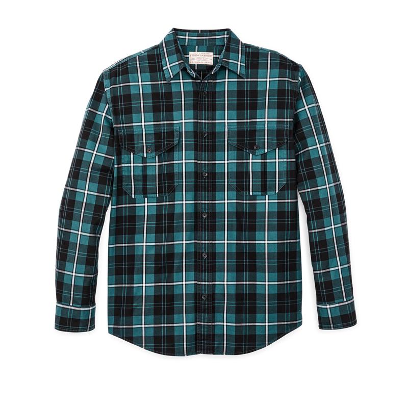Lightweight Alaskan Guide Shirt - Petrol / Black / White Plaid
