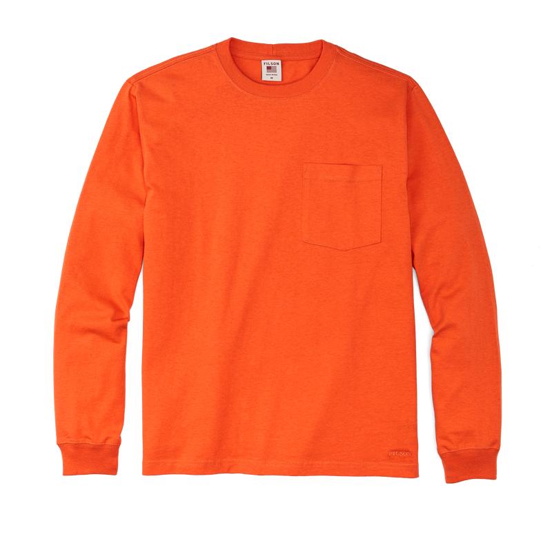 Long Sleeve Pioneer Pocket T-shirt - Flame