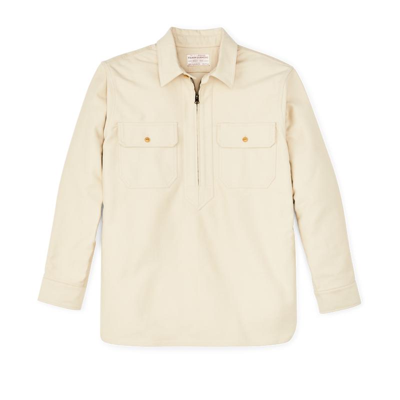 Moleskin Quarter Zip Shirt - Khaki