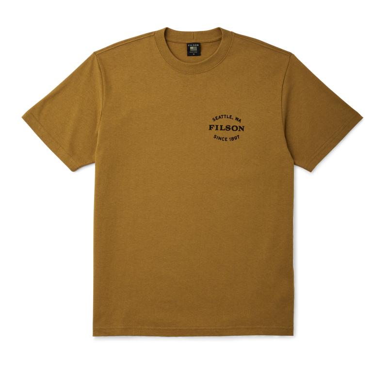 Pioneer Graphic T-shirt - Gold Ochre / Axe Patterns
