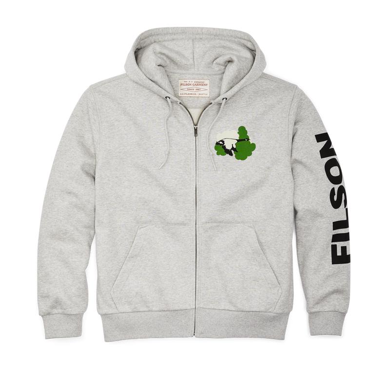 Prospector Graphic Full-zip Hoodie - Light Heather Gray / Game