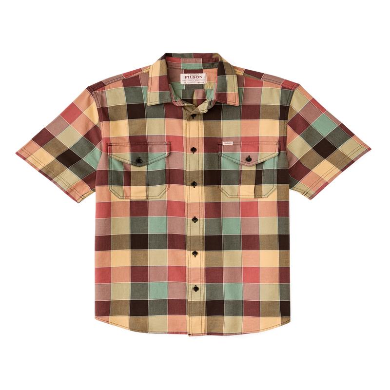 Short Sleeve Lightweight Alaskan Guide Shirt  - Red / Multi Plaid