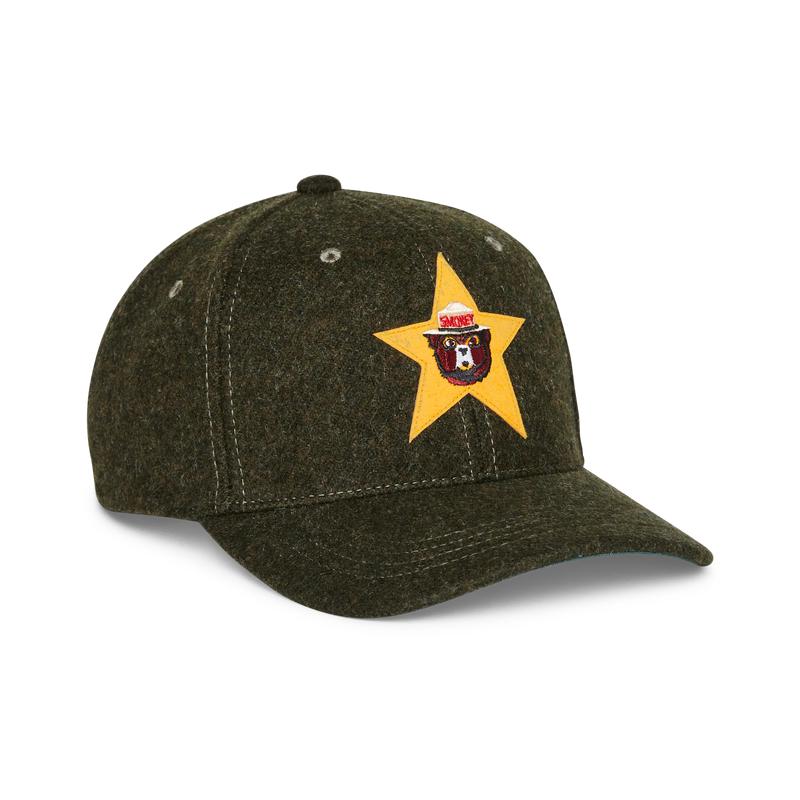 Smokey Bear Logger Cap - Forest Green / Smokey Star