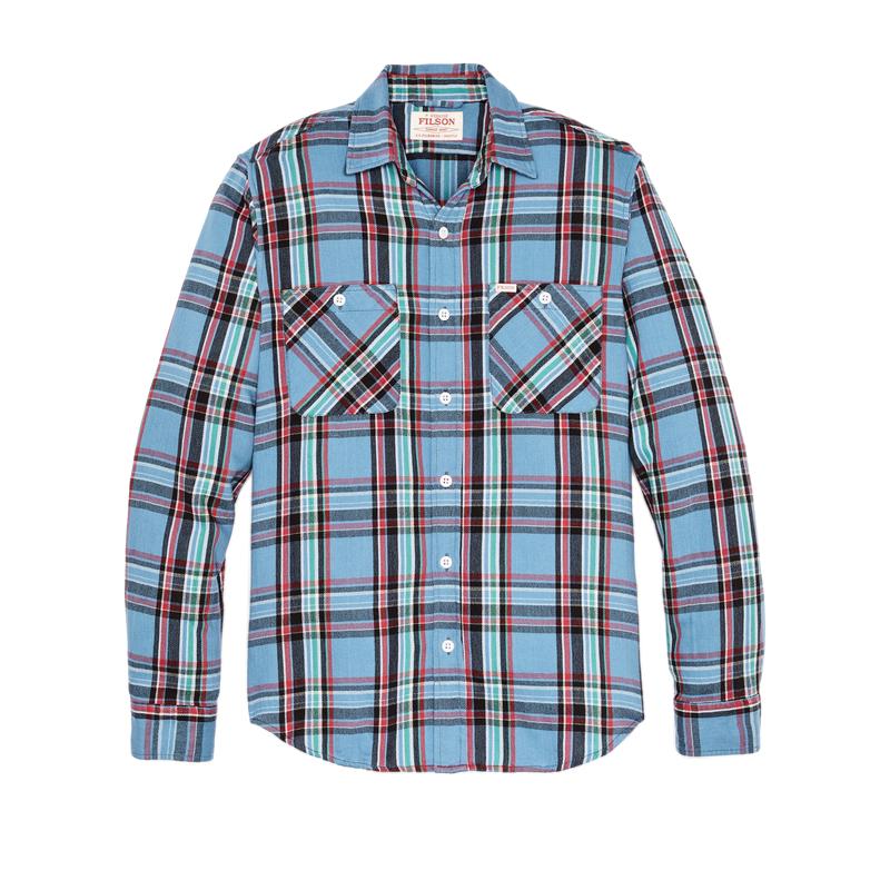 The Rangeland Flannel Shirt - Light Blue / Red Plaid
