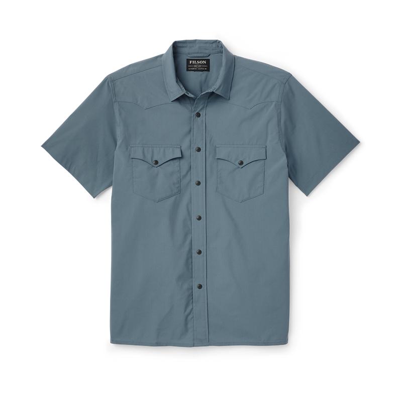 Twin Lakes Short Sleeve Snap Front Shirt - Slate Blue