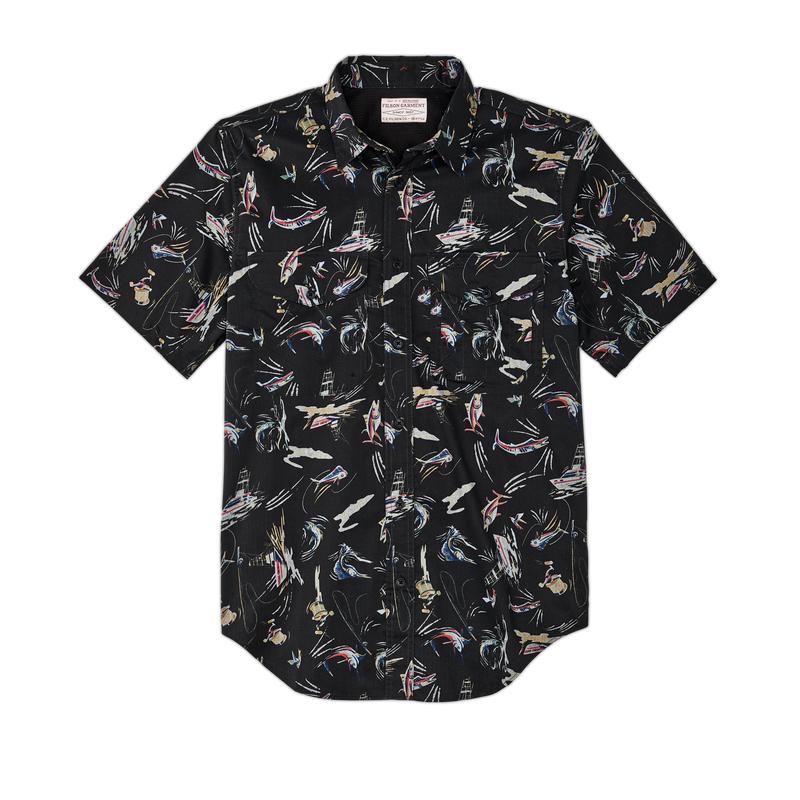 Twin Lakes Short Sleeve Sport Shirt - Offshore Catch Print