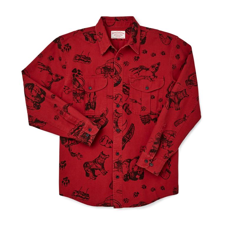 Vintage Wash Alaskan Guide Shirt - Freddy Cats - Yukon Route Print