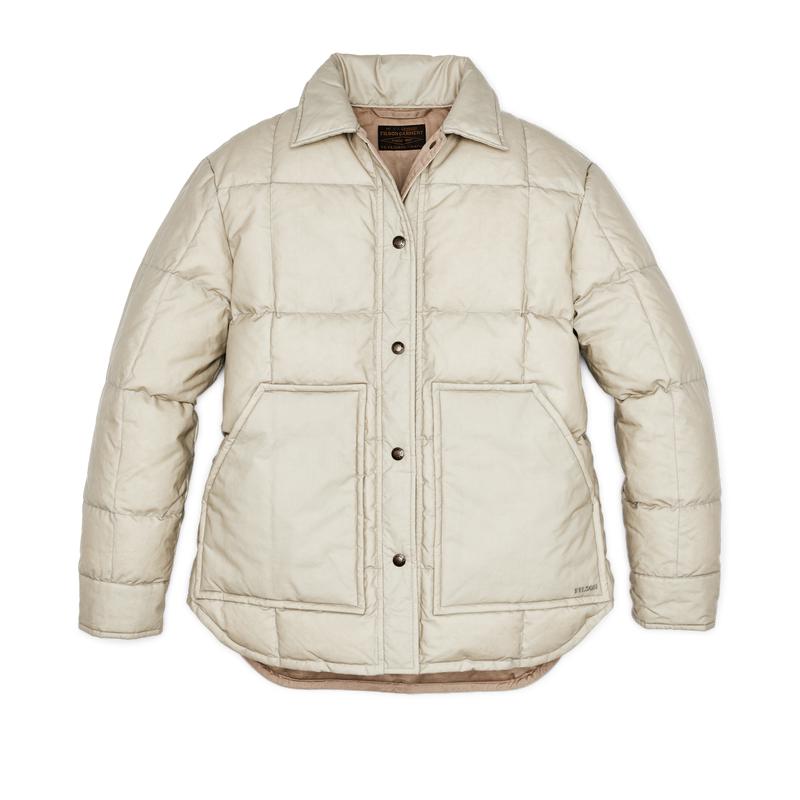 Women's Waxed Down Barn Coat - Light Tan