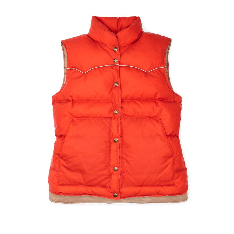 Women's Waxed Down Vest - Campfire