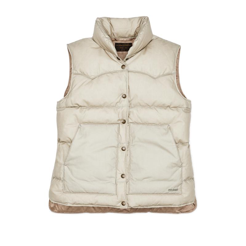 Women's Waxed Down Vest - Light Tan