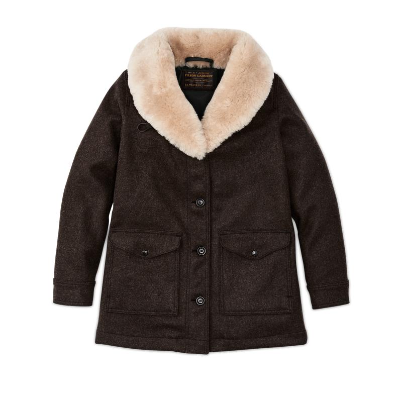 Women's Wool Trapper Coat - Brown