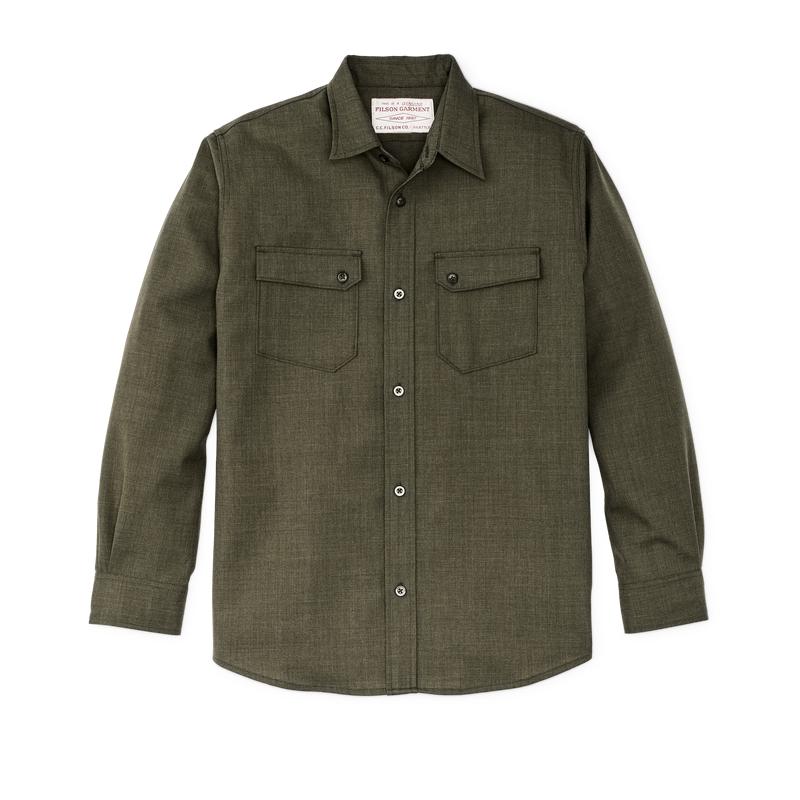 Worsted Wool Guide Shirt - Forest Green Heather