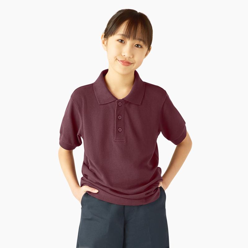 Kids' Piqu Short Sleeve Polo