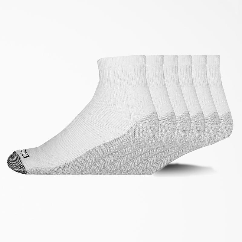 Moisture Control Quarter Socks, Size 6-12, 6-Pack