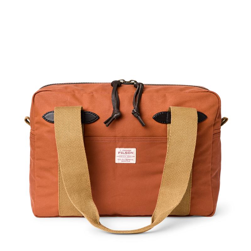 Tin Cloth Zipper Tote Bag - Rust