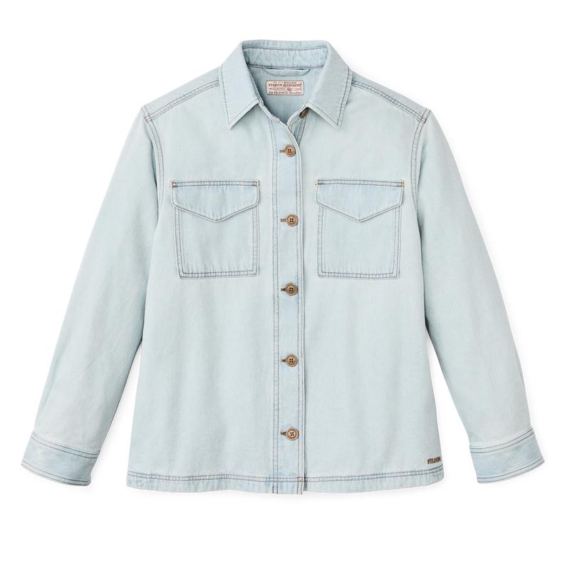 Women's 9-oz. Denim Jac-shirt - Sun Bleach