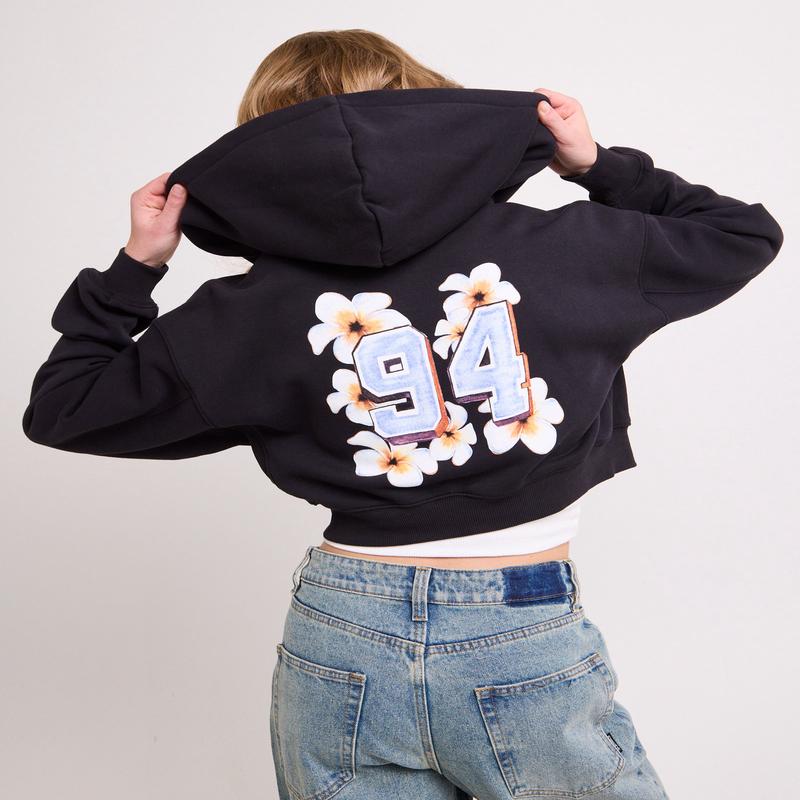 Hawaii Route 94 Cropped Zip Hoodie
