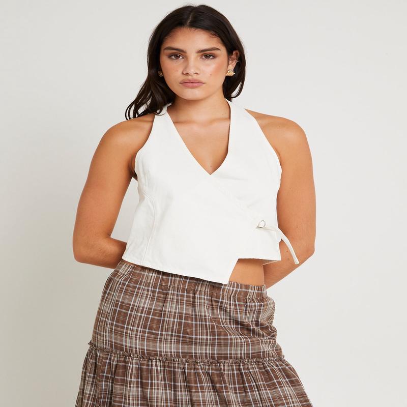 Delilah Denim Halter Neck Top