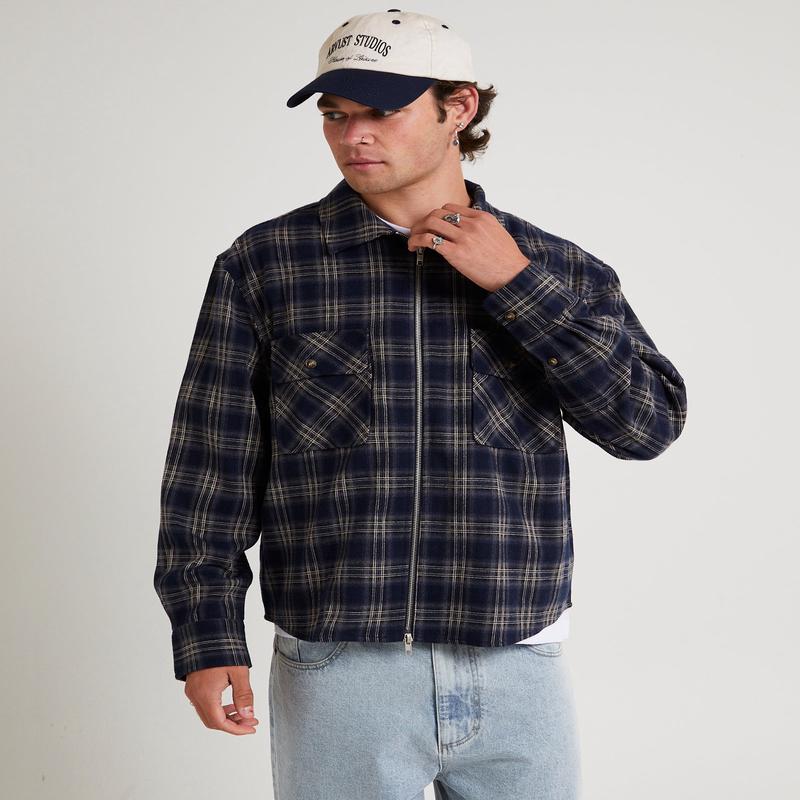 Maker Zip Up Long Sleeve Shirt