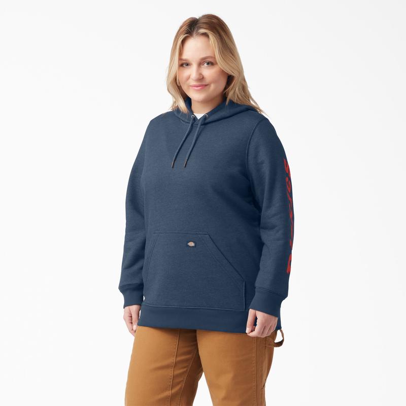 Women's Plus Water Repellent Sleeve Logo Hoodie